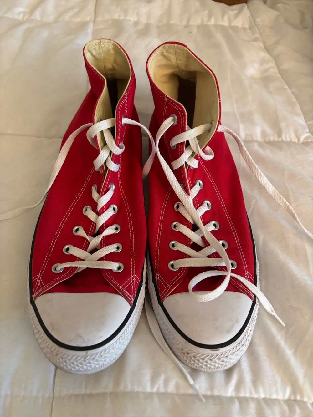 Converse Red High Top Canvas Sneakers